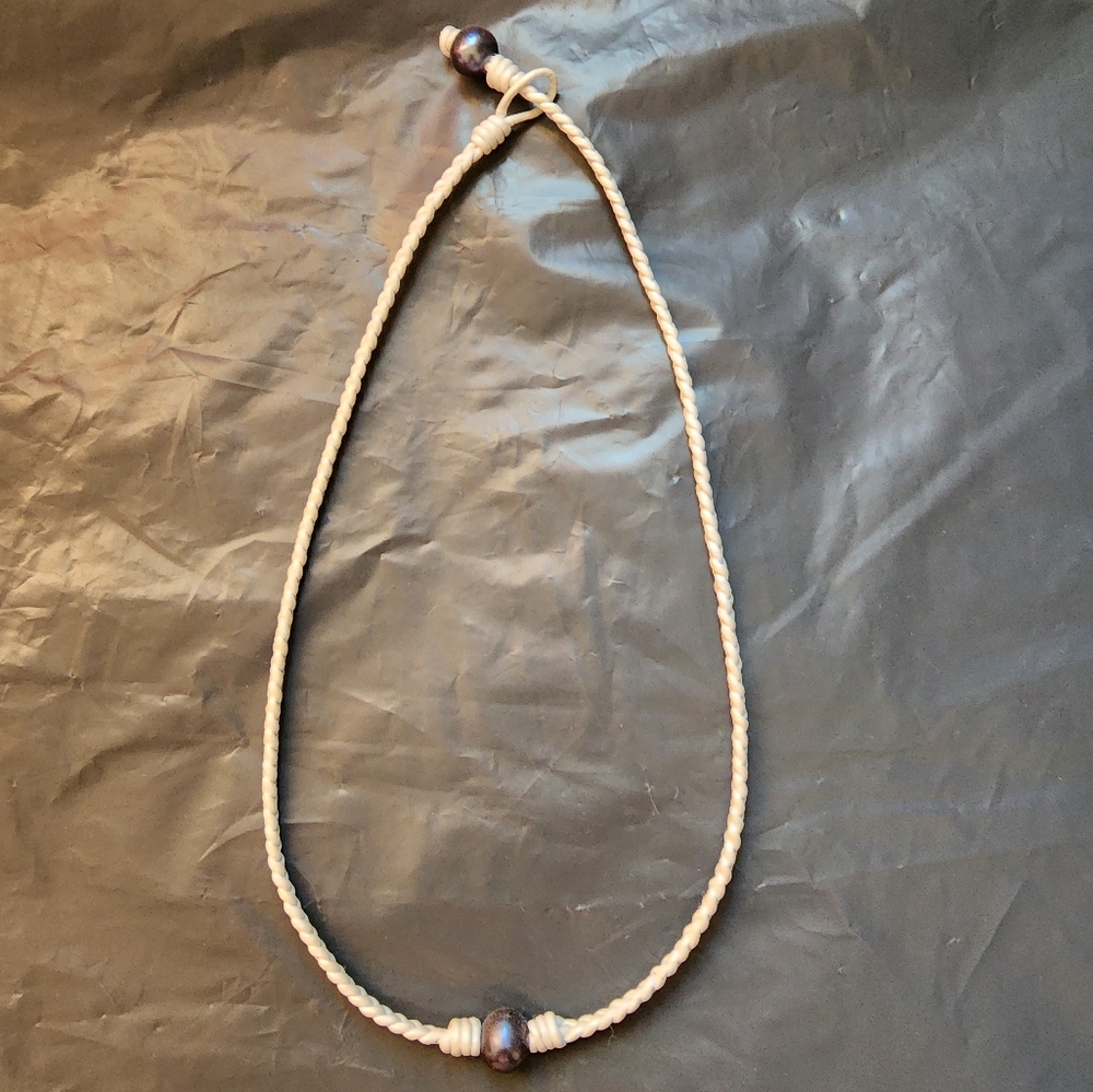 Handmade braided leather necklace
